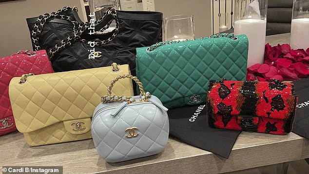 Live a high-end life!  Offset lavished his wife with six gorgeous Chanel bags