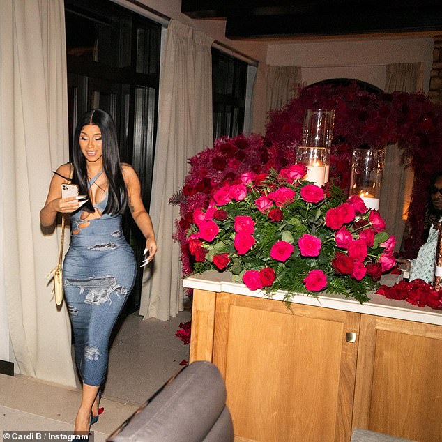 Fabulous!  Cardi explored her house, which was decorated with flowers