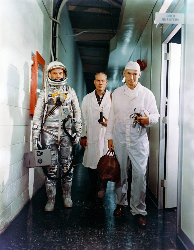 Friendship 7 Astronaut John Glenn With Flight Surgeon