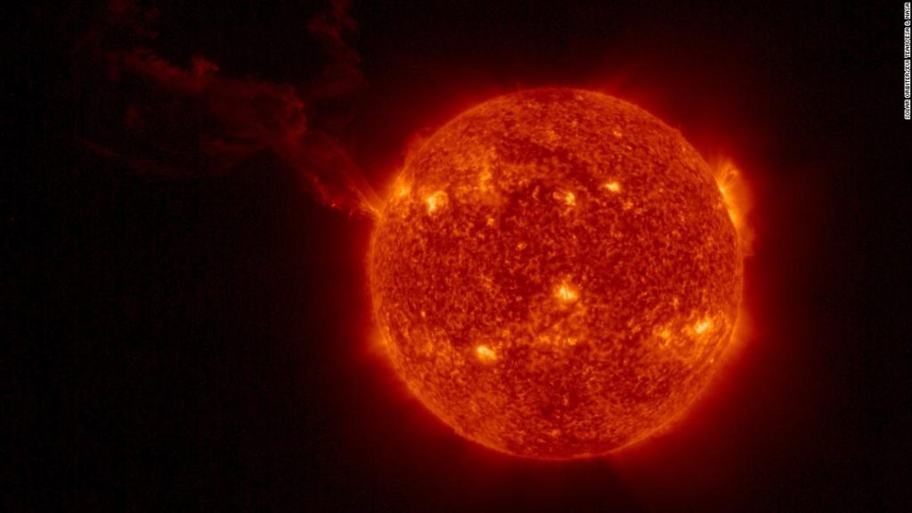 An unprecedented solar eruption captured