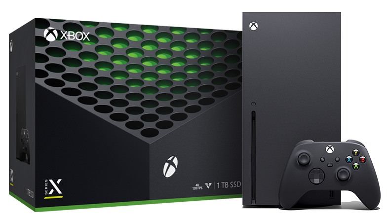 Xbox Series X console and box.