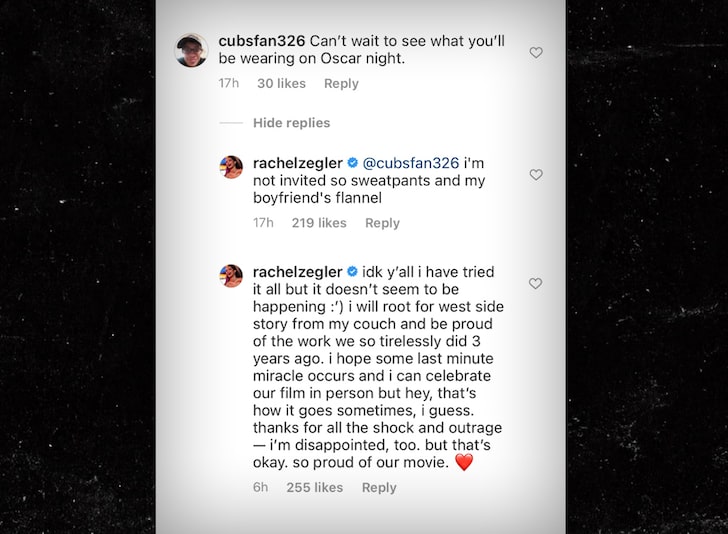 Rachel Ziegler Instagram Comments