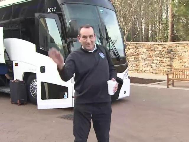 Coach K and Duke players arrive in New Orleans for Final Four :: WRALSportsFan.com