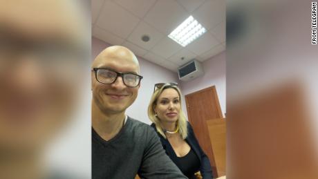 A photo showing Marina Ovsianikova and one of her lawyers, Anton Jashinsky, was posted on Telegram on Tuesday.