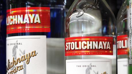 Bottles of Stolichnaya vodka seen on display in 2020. The vodka, which was best known for being marketed as Russian, will now be sold and marketed as Stoli, the company said in a statement.