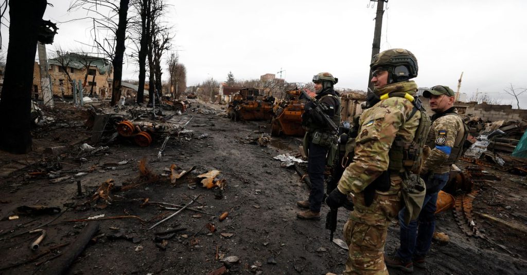 Russian withdrawal leaves behind civilian deaths in a town near Kyiv