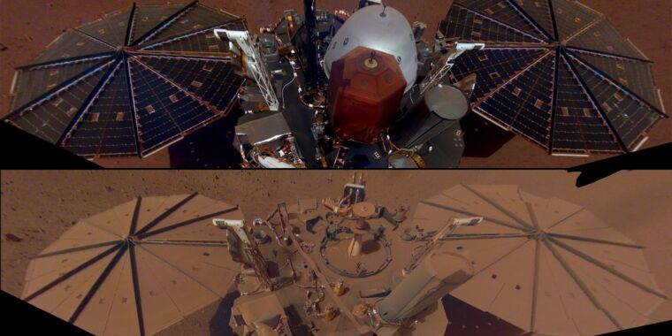 New image reveals NASA spacecraft covered in Martian dust