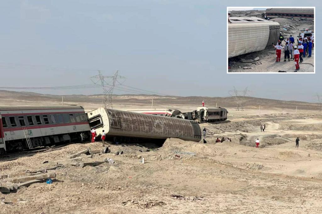 At least 17 killed, 50 injured as Iran train derails