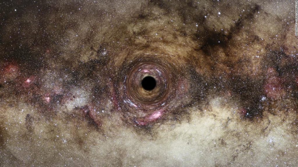 Black hole wandering the Milky Way spied by Hubble
