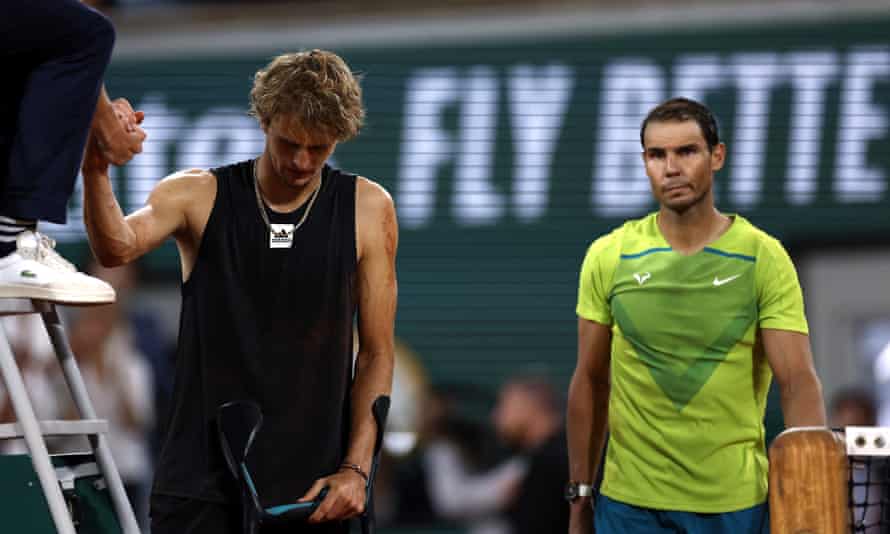Alexander Zverev was forced to retire from the semi-finals with Rafael Nadal