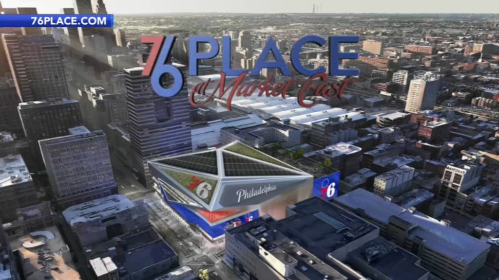 Philadelphia 76ers propose moving to a new arena in the Fashion District downtown, called '76 Place'