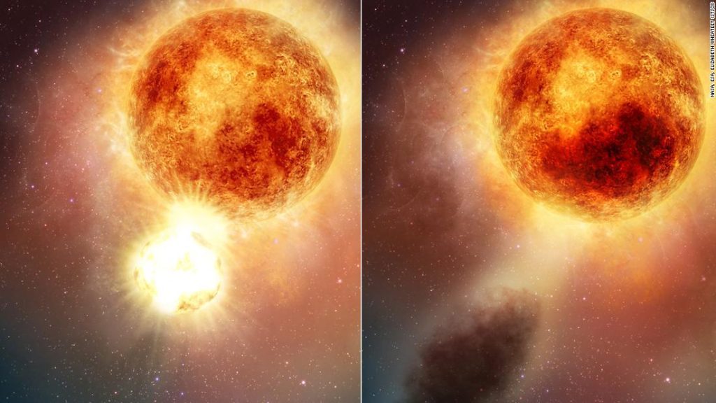 Betelgeuse had an unprecedented massive eruption