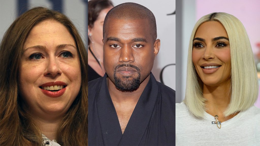 Chelsea Clinton removed Kanye West's music from her playlist in support of Kim Kardashian