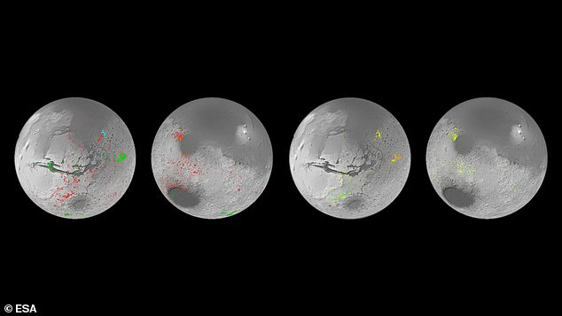 Scientists from the European Space Agency (ESA) have created the first water map of Mars, based on data from NASA's Mars Express and Mars Reconnaissance Orbiter.