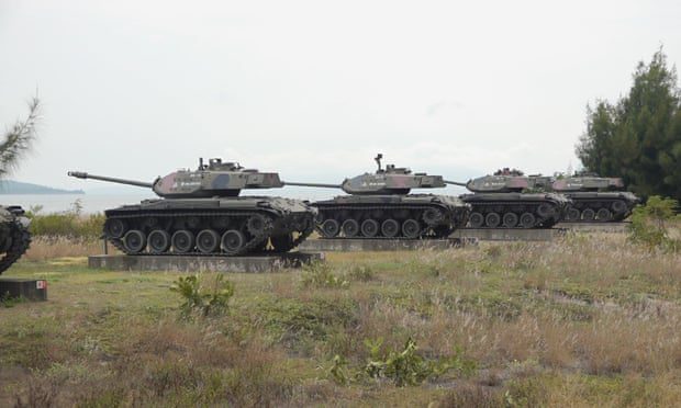 Old tanks on display in Kinmen
