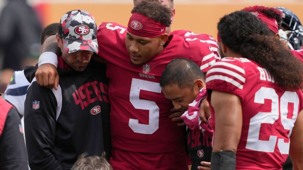 San Francisco 49ers QB Trey Lance underwent surgery at the end of the season to repair two ankle injuries