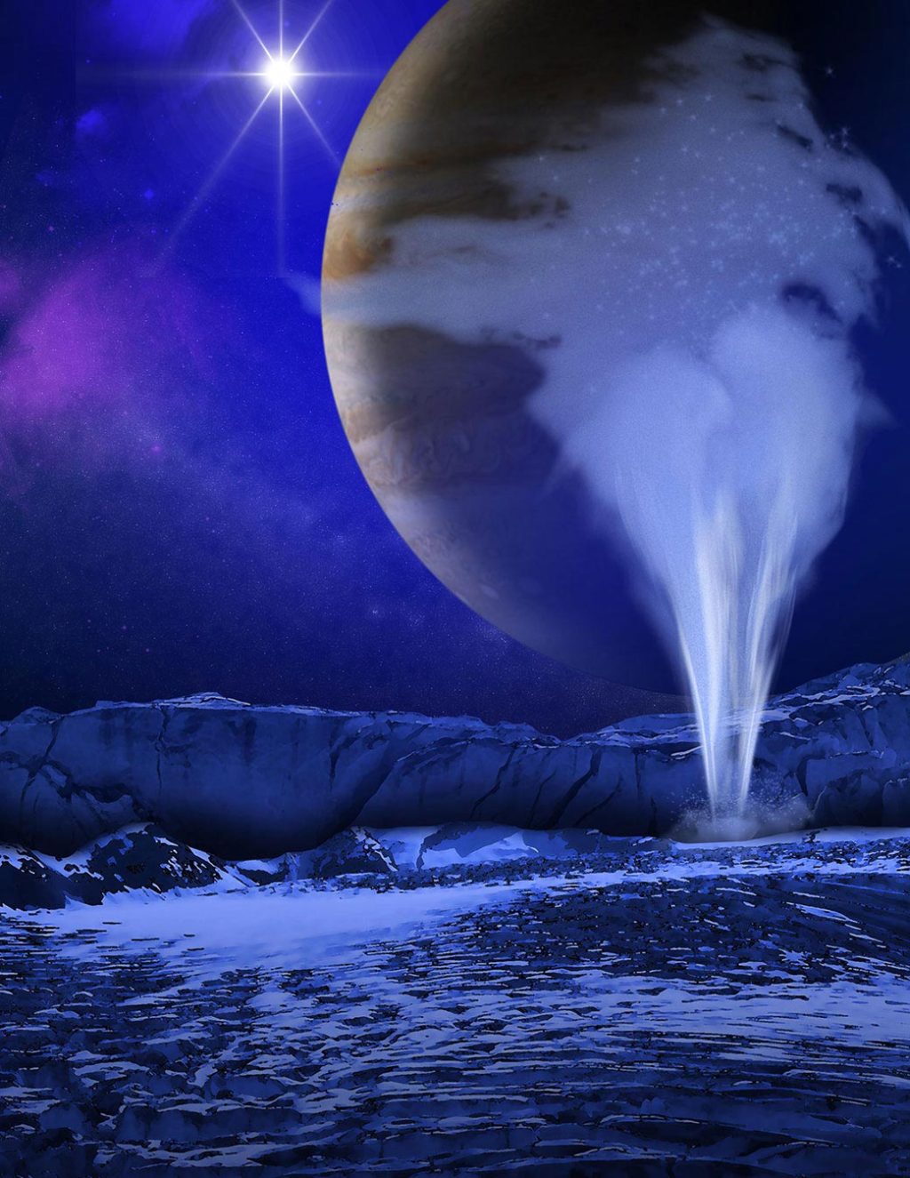 Europa Plume of Water Vapor