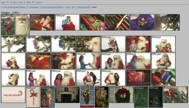 With Discmaster, you can search through old image CDs on many topics.