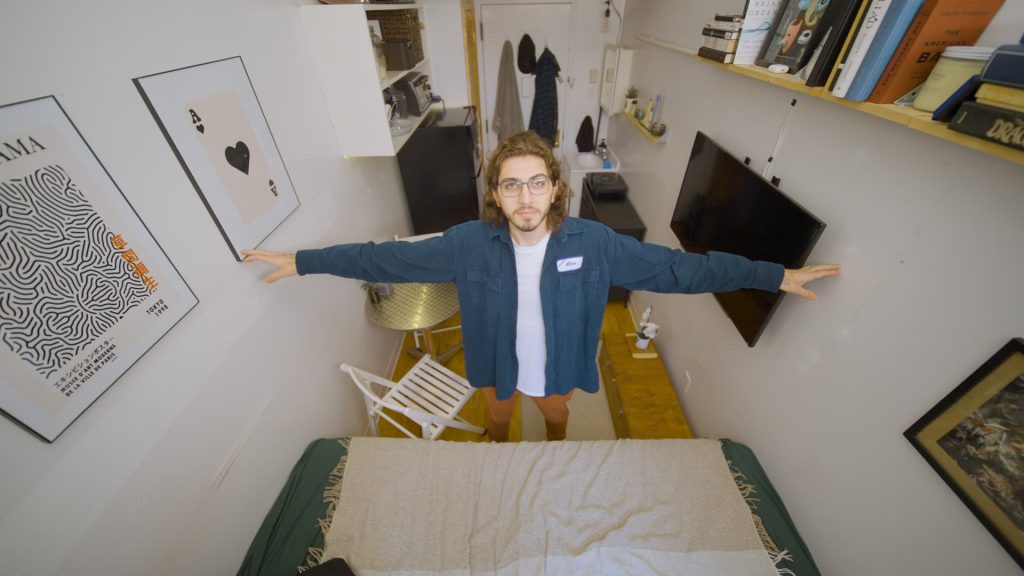 This 23-year-old is paying $1,100 a month to rent a 95-square-foot apartment in New York City