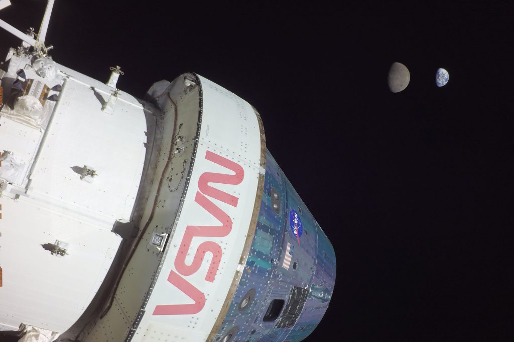 NASA's Orion imaged the Earth and Moon from a quarter of a million miles away