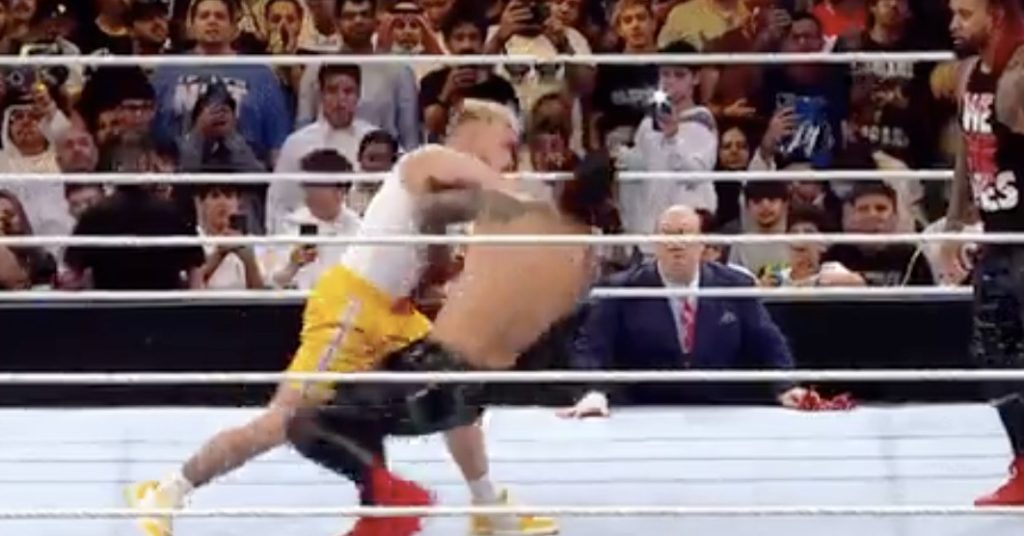 Video: Jake Paul scores 2 'knockouts' with brother Logan Paul at WWE Crown Jewel