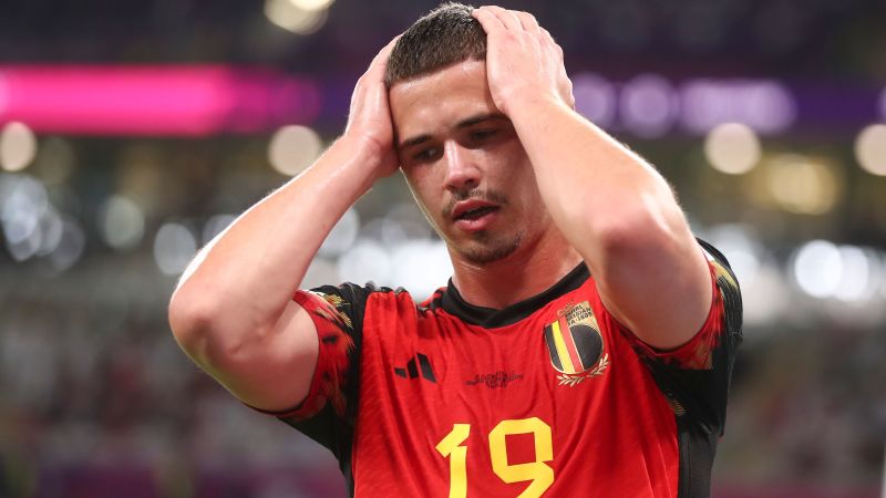 Belgium was eliminated from the World Cup after a goalless draw with Croatia