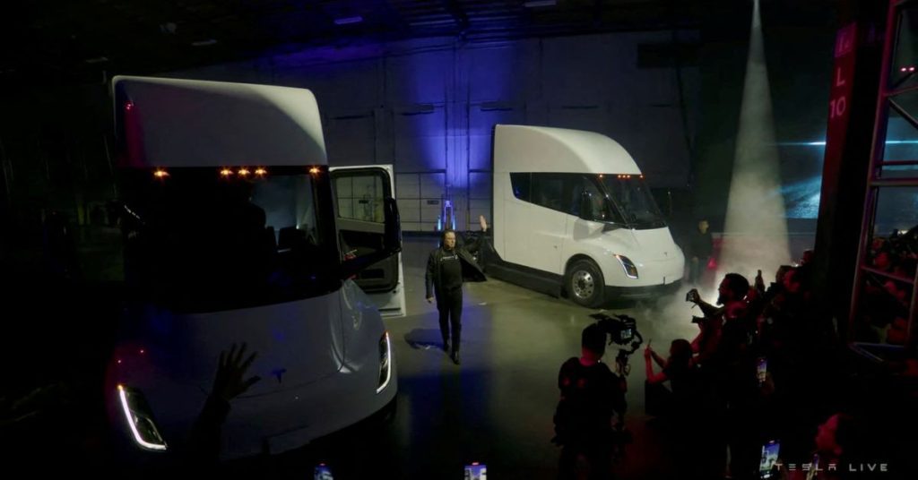 Musk delivers Tesla's first truck, but no production and pricing update