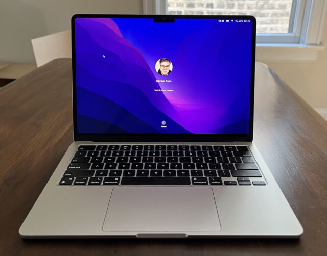 The 2022 MacBook Air looks a lot like the 14-inch MacBook Pro from this angle.