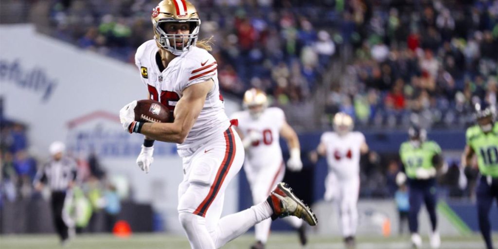 George Kittle had an unrealistic breakaway off the Seahawks' D on two TD catches
