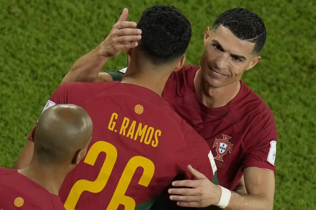Ronaldo fell behind, and Ramos scored 3 goals for Portugal in the World Cup