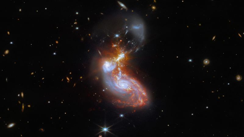 The dance of merged galaxies captured in the new Webb Telescope image