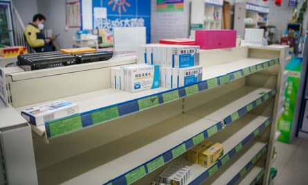 General view inside a pharmacy in Beijing, China