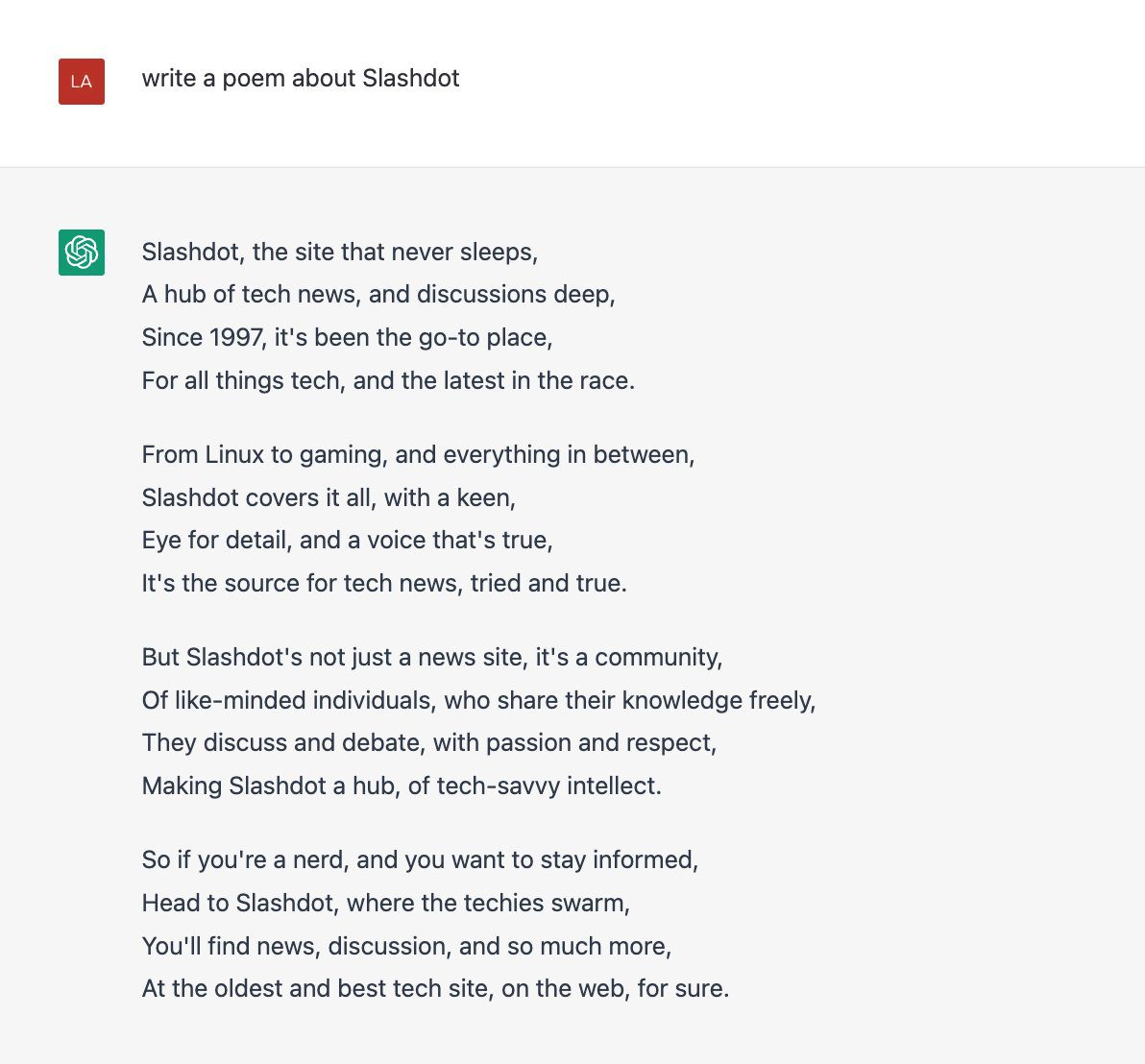 Slashdot poem